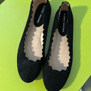Audrey Brooke suede Winny flats. Size 10. Brand new in box.
